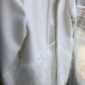 Jackets & Coats - White Faux Fur Topper Jackets & Coats - White Faux Fur Topper